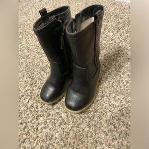Cat & Jack toddler girl black calf-high boots | Size 6